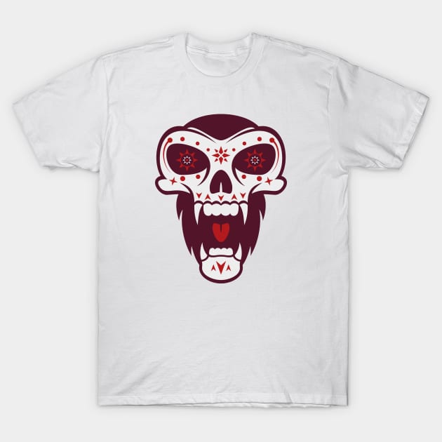 Decorative Skull Beast T-Shirt by dot.Dedi